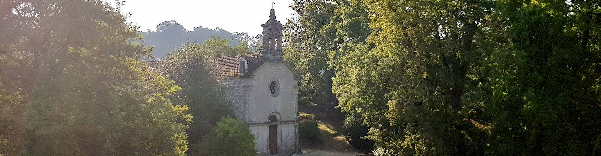 view of a church along the portuguese Camino