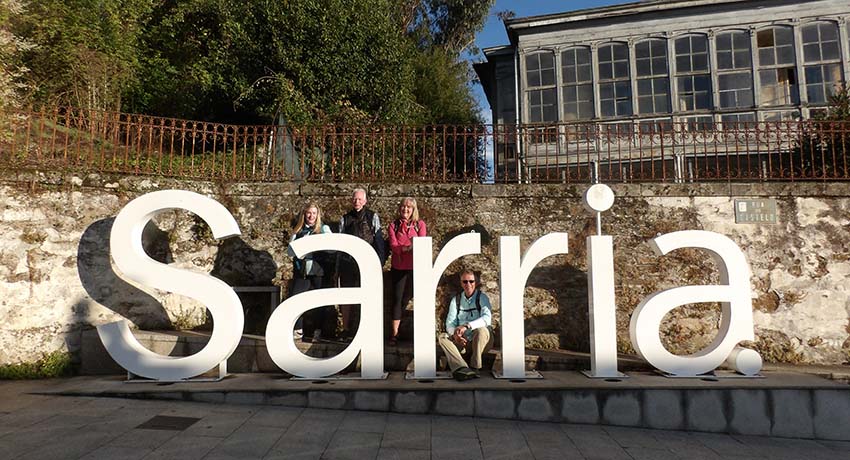 Sarria sign in town