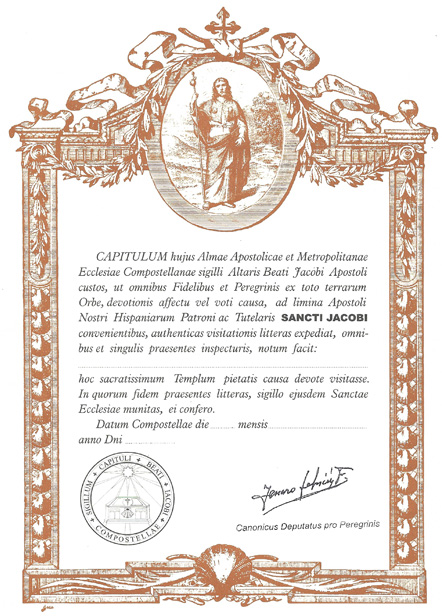Compostela Certificate