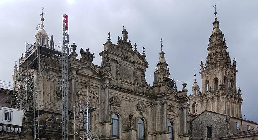 cathedral with scaffolding