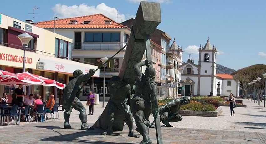 Sculpture along Portuguese camino