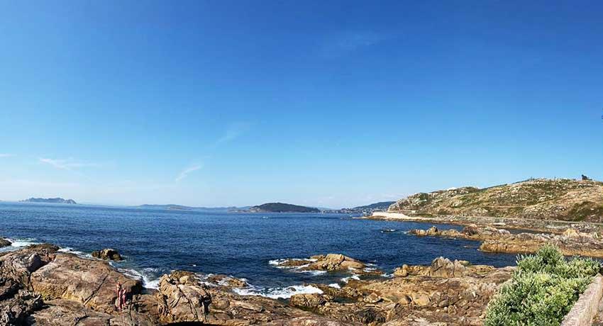 Landscape on the portuguese camino by the coast