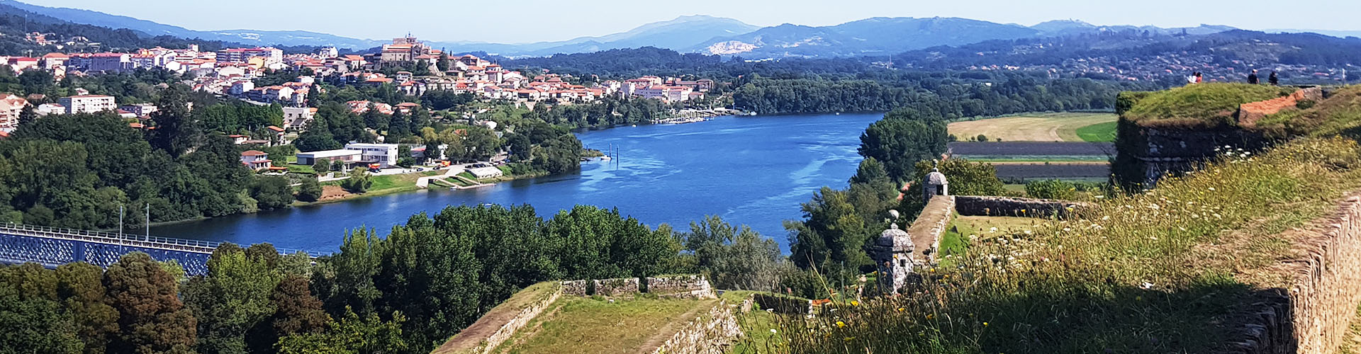 minho river view across the Portugal Spain border