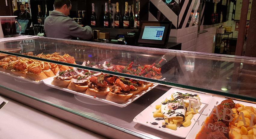 Delicious tapas in Madrid on a countertop