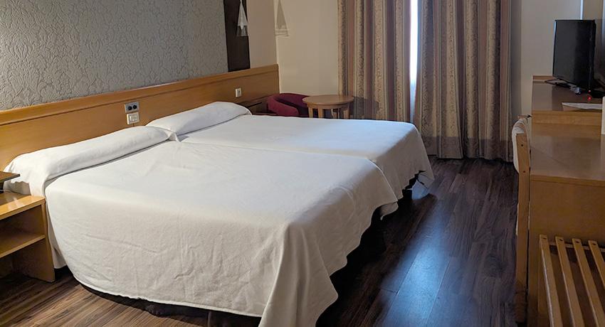 twin beds on simple accommodations