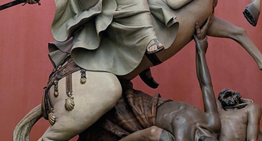 statue of Santiago on his horse