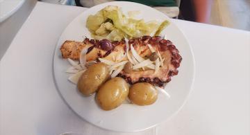 grilled octopus on a plate