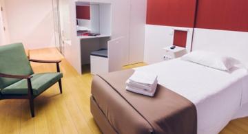 hotel room on the Portuguese Camino