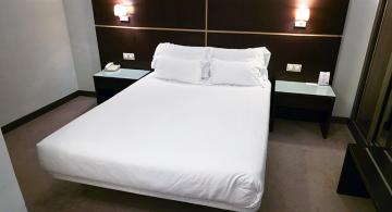 hotel room on the Portuguese Camino